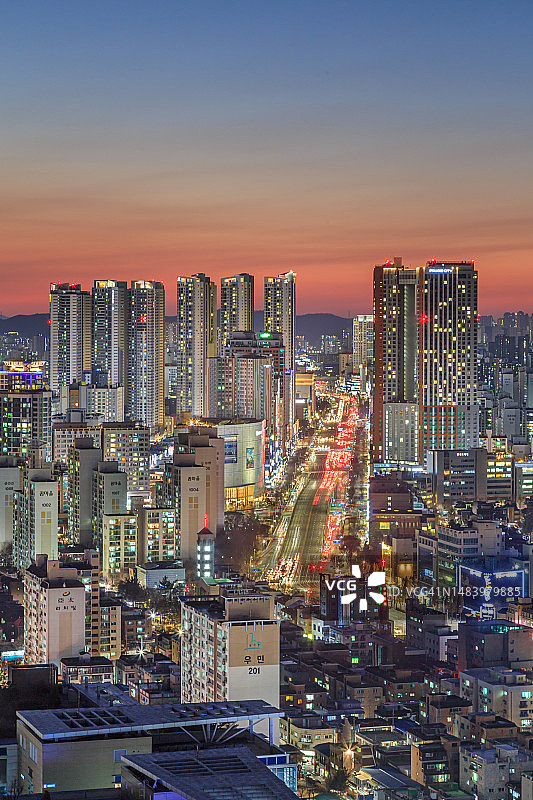 韩国京畿道富川市Jomaru路图片素材