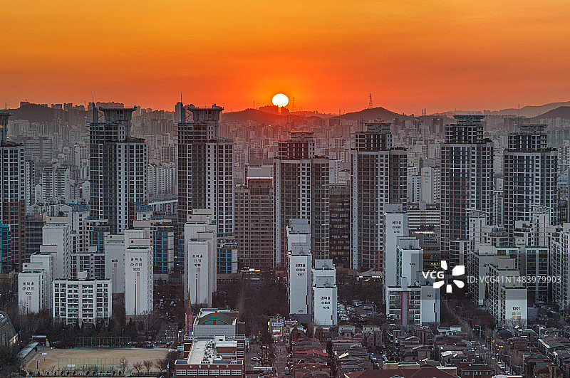 韩国京畿道富川市Jomaru路图片素材