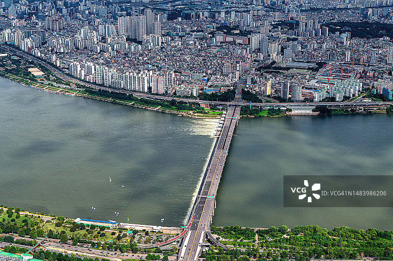 乐天世界塔观景台风光图片素材