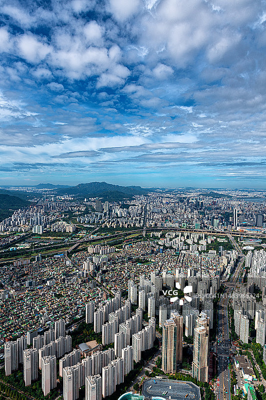 乐天世界塔观景台风光图片素材