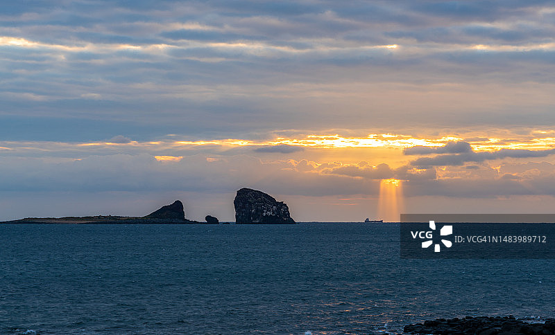 济州岛 Sagye 海岸兄弟岛图片素材
