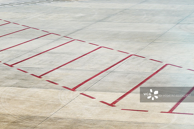 水泥地面和红线图片素材