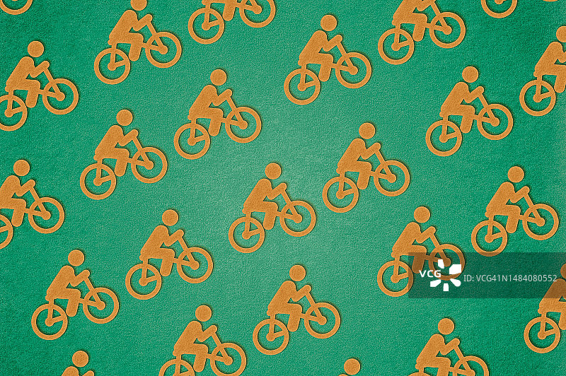 骑车人无缝图案图片素材