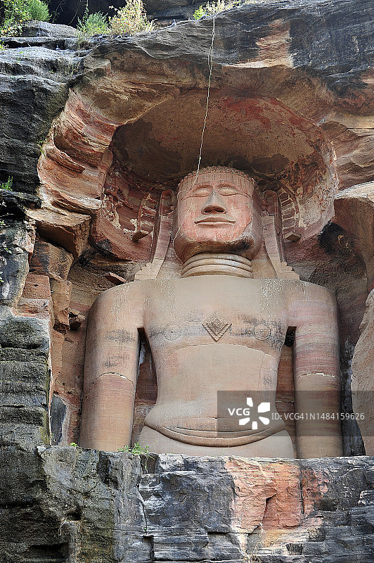瓜廖尔的蒂尔坦卡拉岩石雕像图片素材