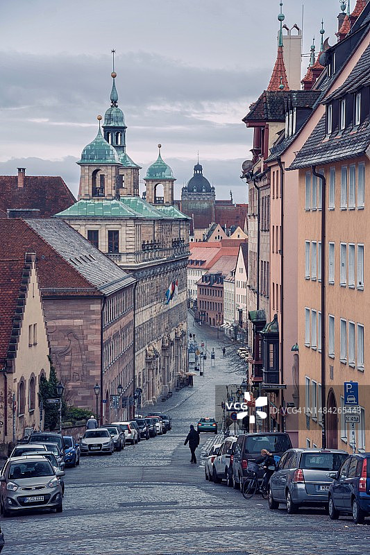 德国纽伦堡老城高角度景观图片素材