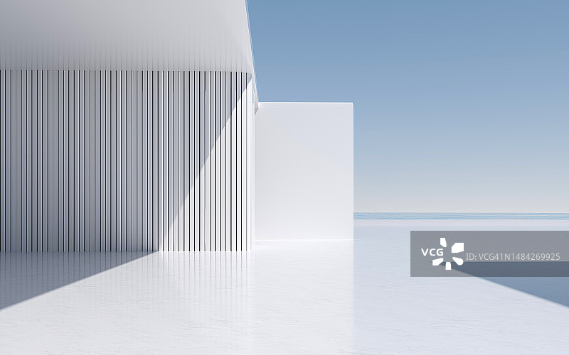 空荡荡的现代建筑大厅图片素材