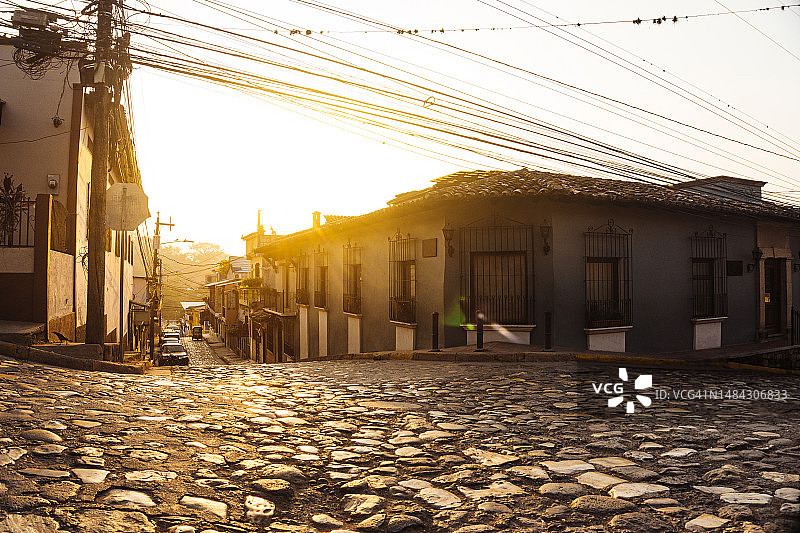 洪都拉斯科潘遗址市的中美洲大道图片素材