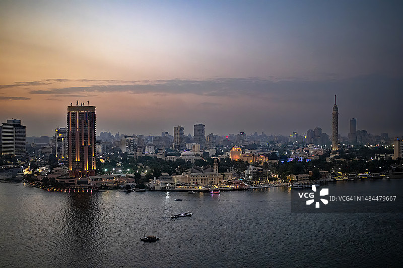 开罗尼罗河的傍晚图片素材