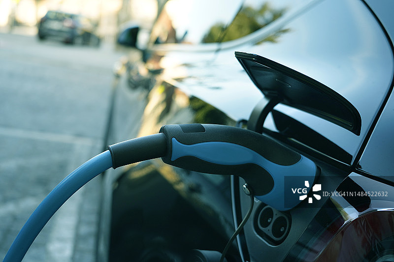 电动汽车充电插头细节技术图片素材