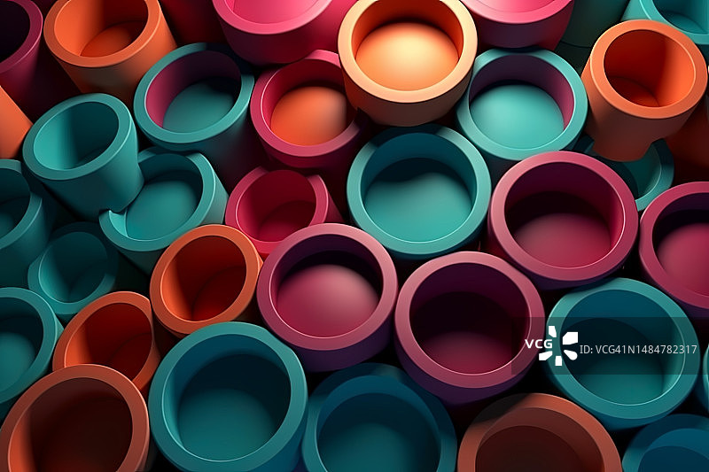 多色杯子的抽象图案图片素材