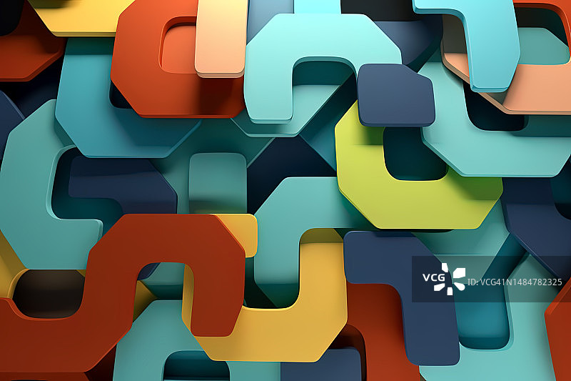 抽象多色纸板图案图片素材