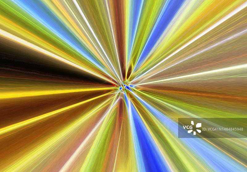 具有消失点的多种颜色光轨图片素材