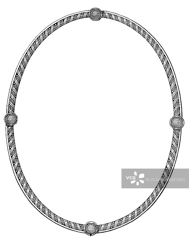 旧雕刻插图装饰装饰框图片素材