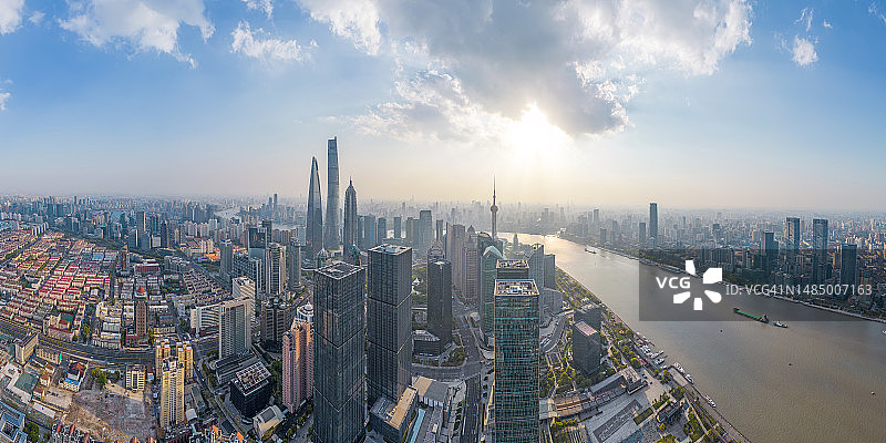 经典历史风貌：外滩鸟瞰图片素材