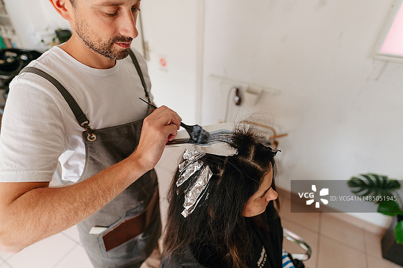 头发漂白图片素材