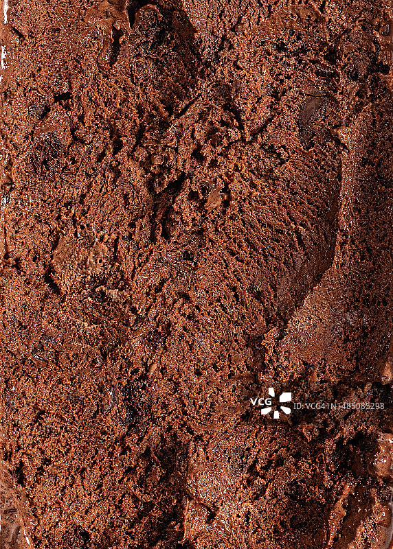 巧克力冰淇淋的纹理背景的完整画面图片素材