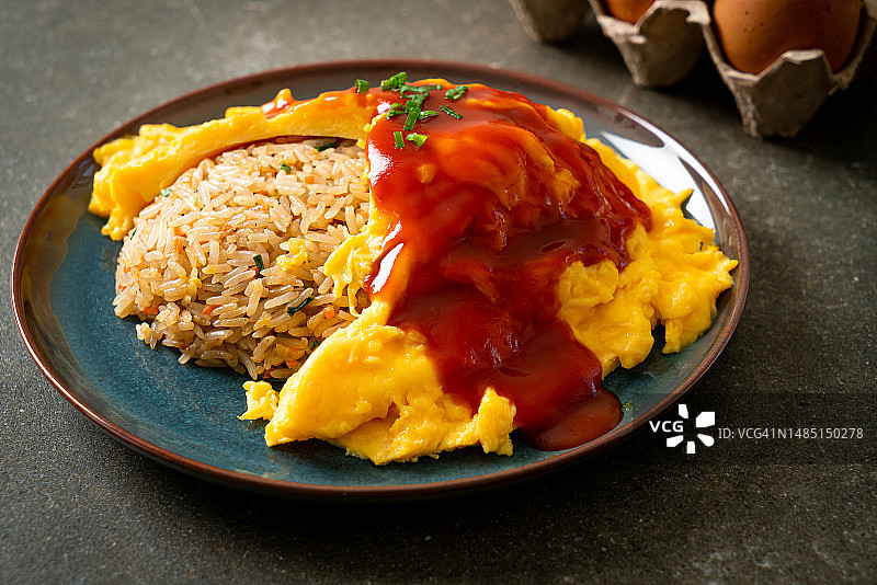蛋包风味炒饭图片素材