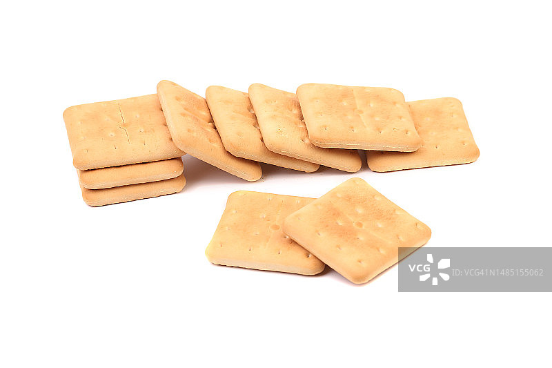 白色背景上孤立的梳打饼干，摩尔多瓦图片素材