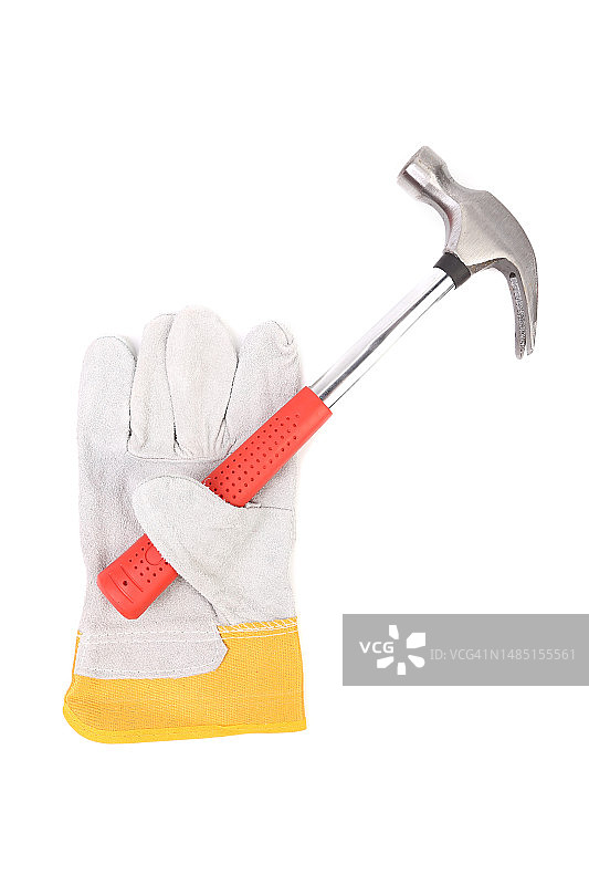 锤子和指甲刀在白色背景前特写，摩尔多瓦图片素材