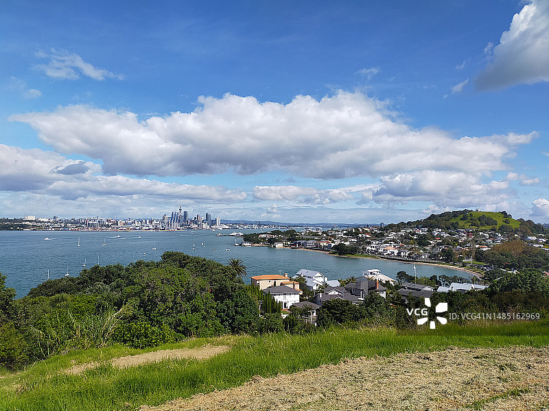 新西兰奥克兰海边建筑景色图片素材