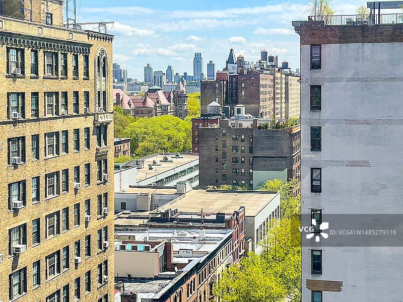 纽约市上西区东向高处景观图片素材