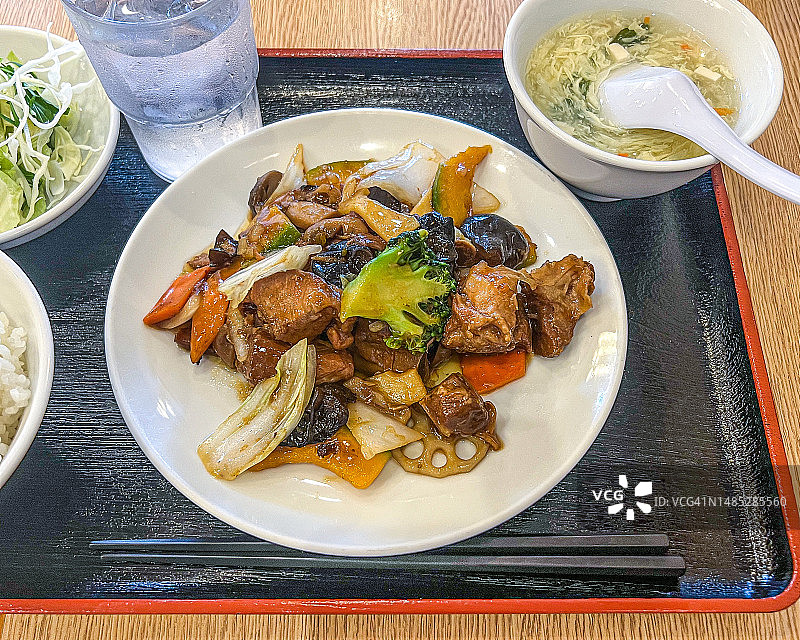 日式排骨套餐图片素材
