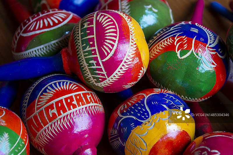 沙槌：古巴流行拉丁舞乐器，尼加拉瓜纪念品图片素材