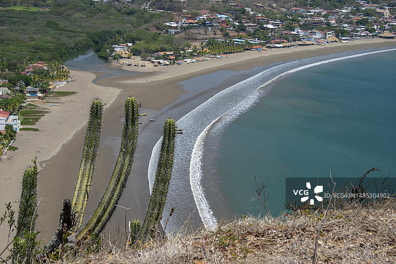 尼加拉瓜太平洋海岸美丽海滩：圣胡安德尔苏图片素材