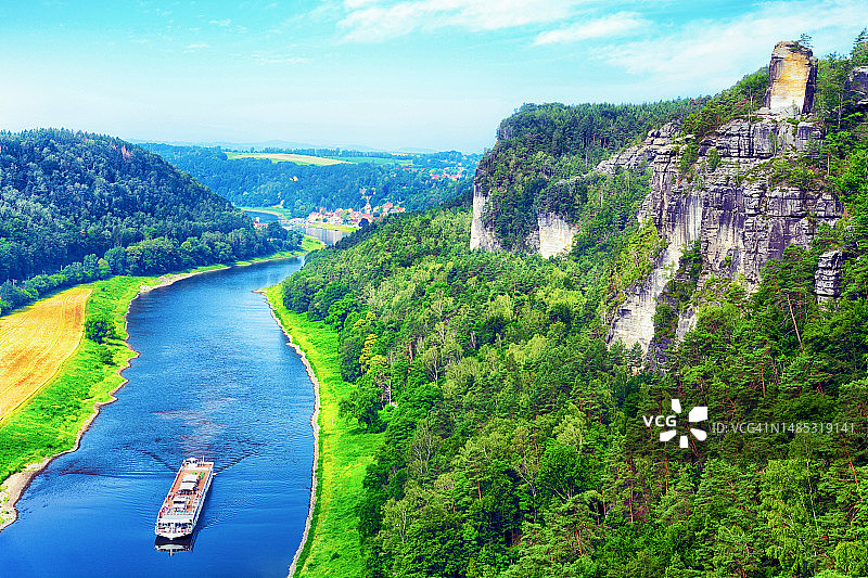 萨克森瑞士全景图片素材