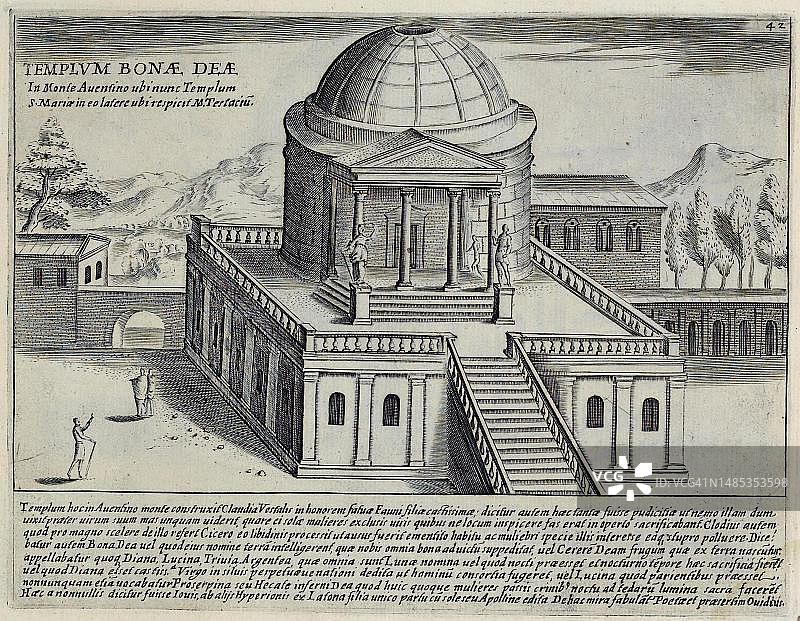 罗马博纳迪亚神庙：位于阿文提诺山，历史悠久的罗马，意大利图片素材