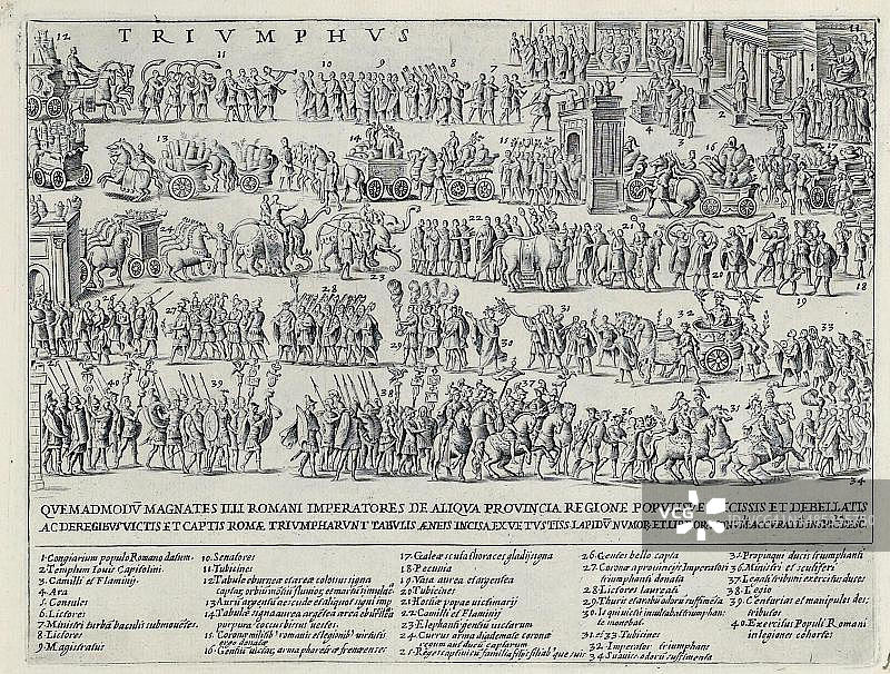 古罗马凯旋式队伍与朱庇特神庙图片素材