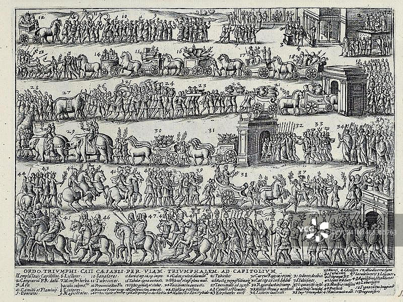 古罗马凯旋式队伍与朱庇特神庙图片素材