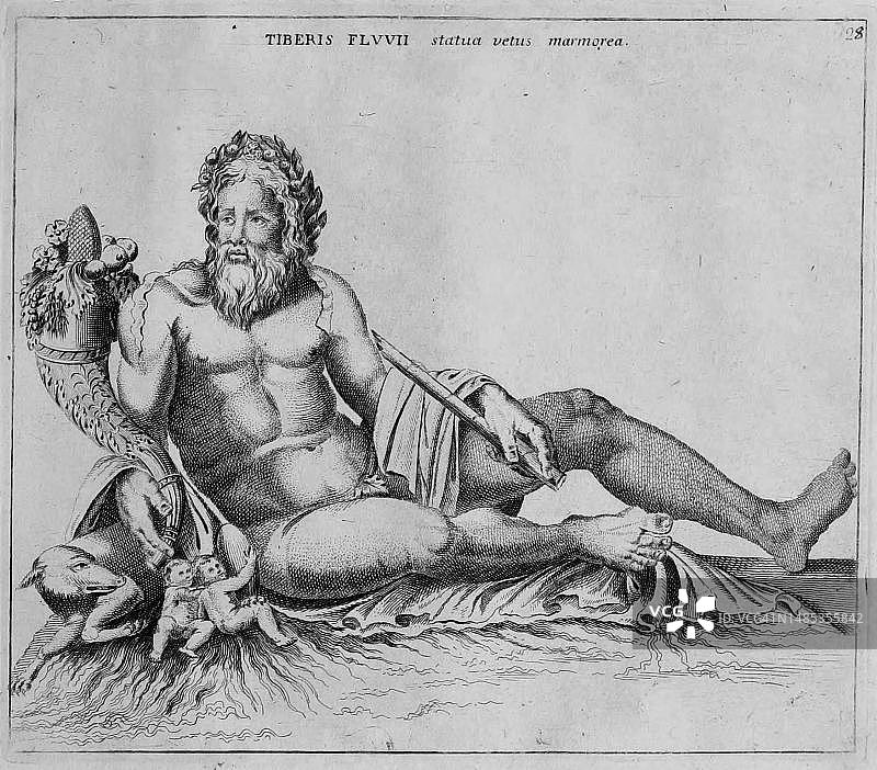 罗马的台伯河神，来自古罗马的著名雕像图片素材