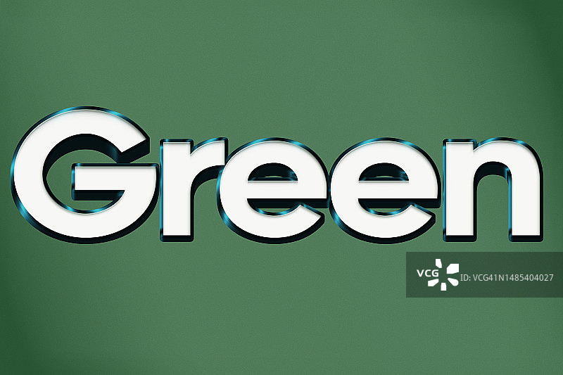 绿色背景上的“绿色”字样图片素材