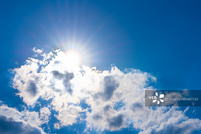 蓝天白云背景，阳光图片素材