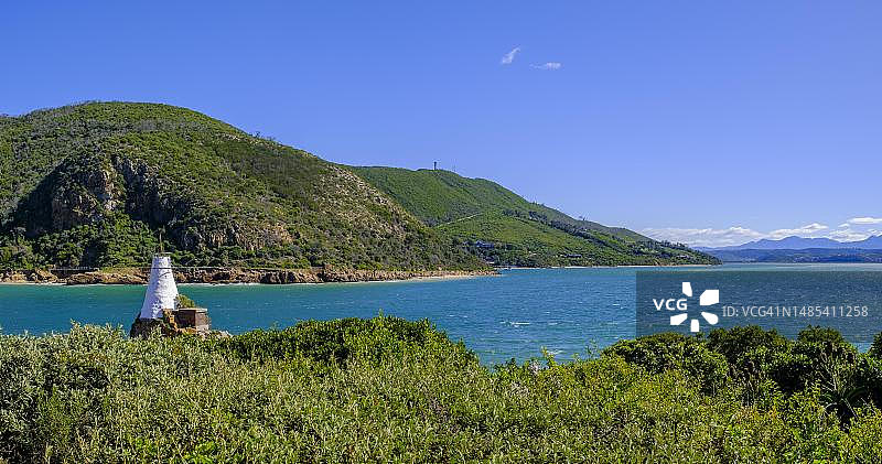 东部岬角灯塔,羽毛床自然保护区后方,南非西开普省克尼斯纳图片素材
