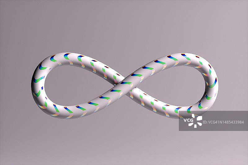 白色条纹无限符号照片图片素材