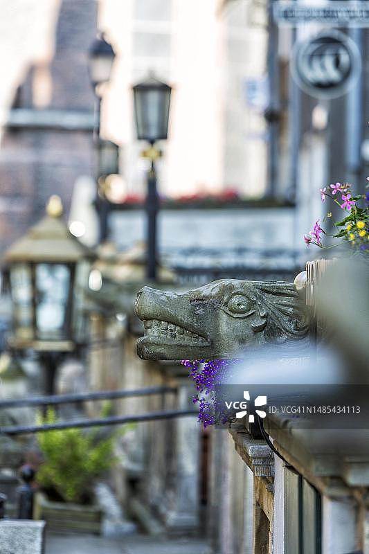 波兰格但斯克老城区城市景观图片素材