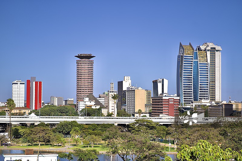 内罗毕中央商务区天际线图片素材