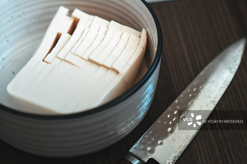 自制亚洲美食：软豆腐片图片素材