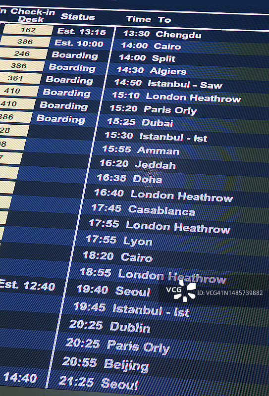 机场出发景象图片素材