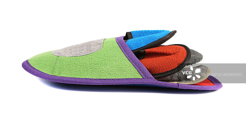 彩色鞋子特写，白色背景，摩尔多瓦图片素材