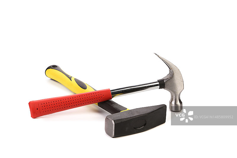 高角度拍摄：白色背景上的工作工具图片素材