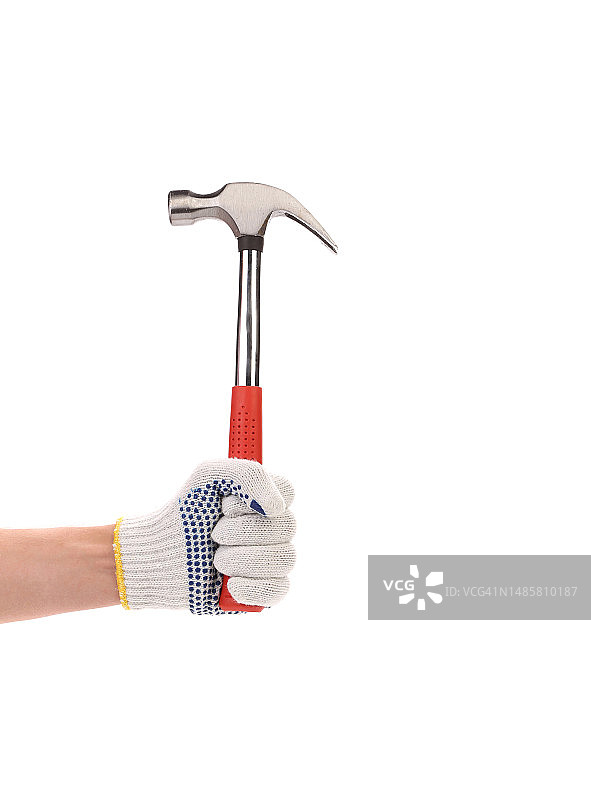 手戴防护手套持锤子，摩尔多瓦图片素材