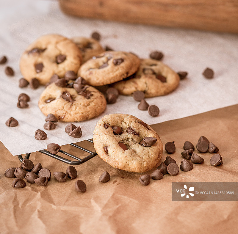 多米尼加共和国桌子上饼干的俯视图图片素材