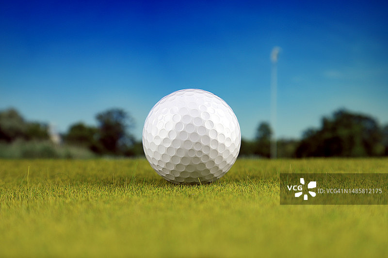 波兰高尔夫球场上的高尔夫球图片素材