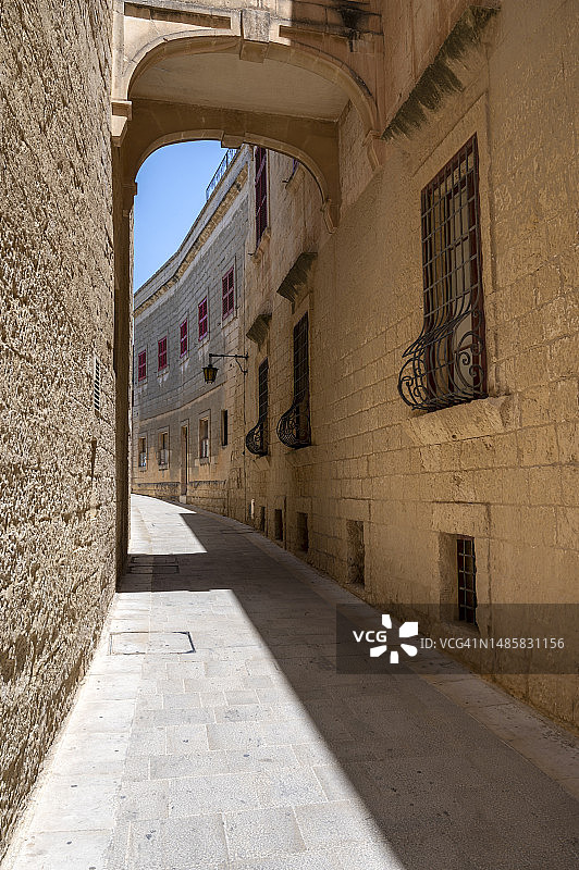 马耳他姆迪纳古堡街道风光图片素材