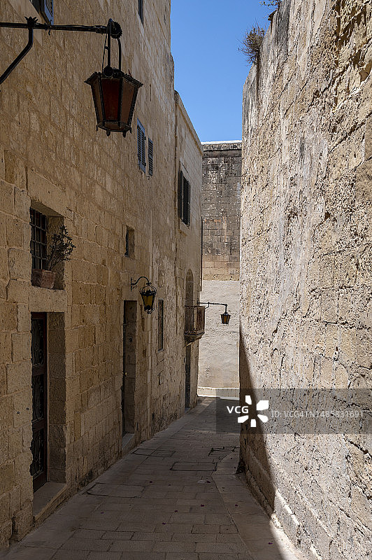 马耳他姆迪纳古堡街道风光图片素材