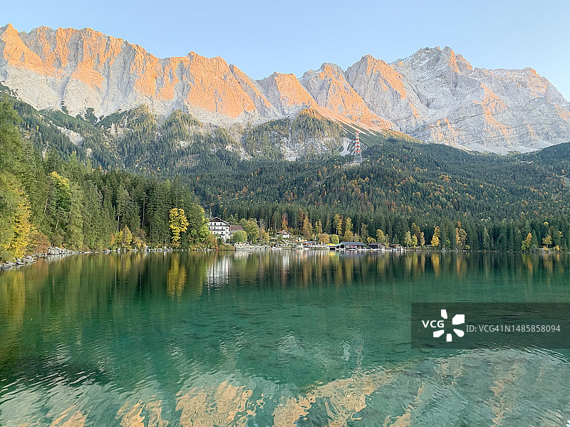 德国巴伐利亚格赖瑙湖光山色风光图片素材