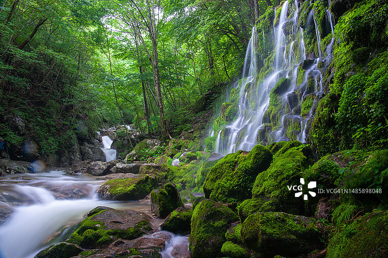 智异山国家公园，蛇谷，瑟比丹瀑布图片素材